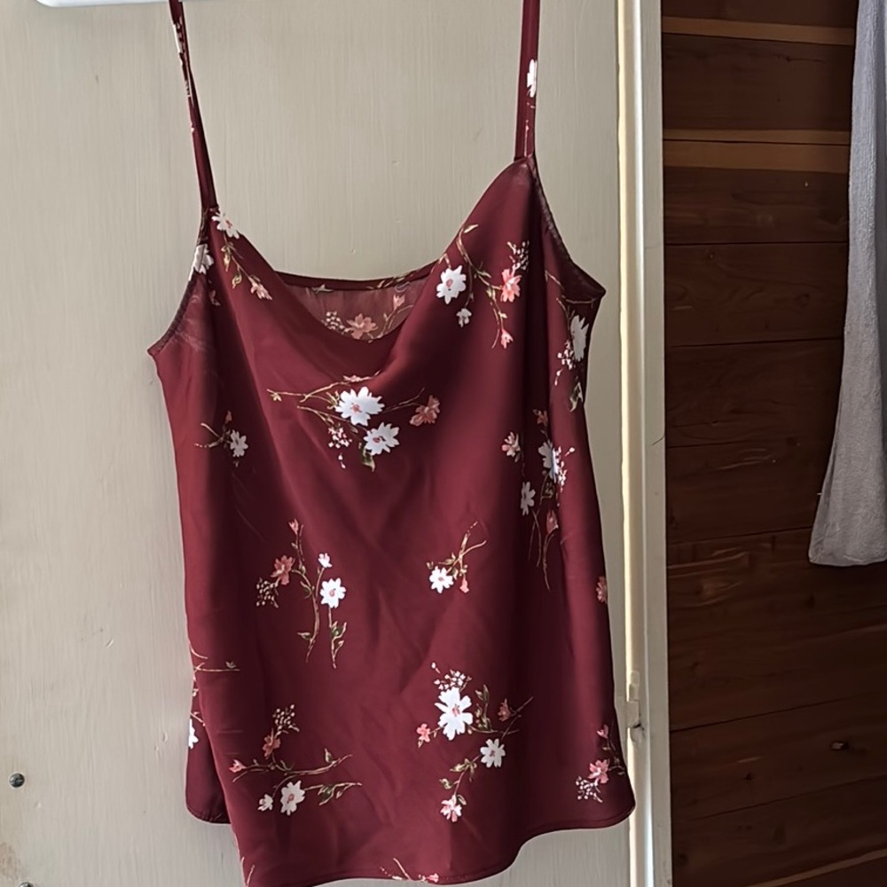 Floral Burgundy Women's Top